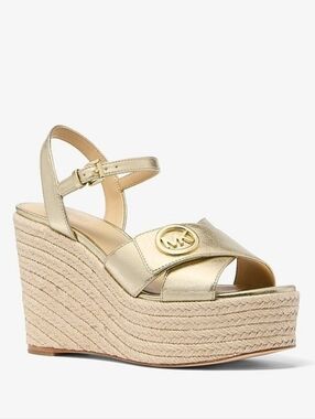 Glowing Gold Metallic Michael Kors Wedges!.